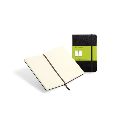 Moleskine Classic Hard Cover Pocket Notebook Plain Black 