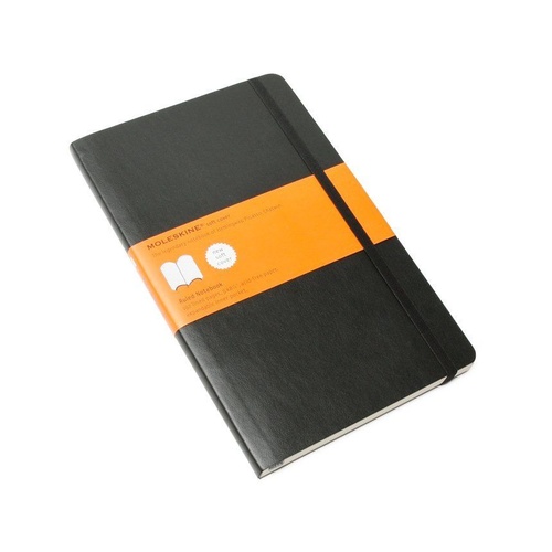 Moleskine Classic Notebook Soft Cover Large 13x21cm Ruled Notebook Black