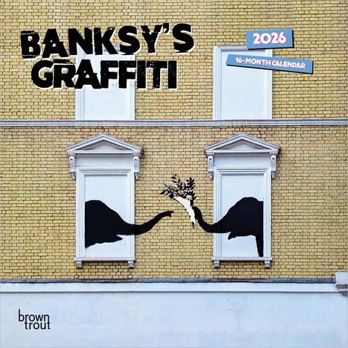 2026 Calendar Banksy's Graffiti 16-Month Mini Wall, BrownTrout BT01667