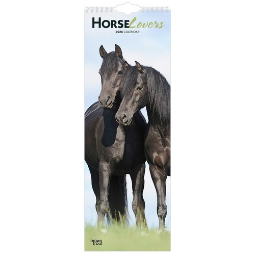 2026 Calendar Horse Lovers Slim Wall, BrownTrout BT03722