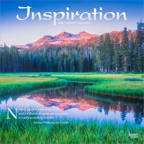 2026 Calendar Inspiration 16-Month Square Wall, BrownTrout BT03913