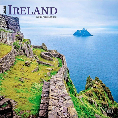 2026 Calendar Ireland 16-Month Square Wall, BrownTrout BT03937