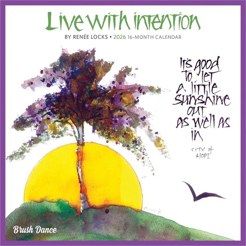 2026 Calendar Brush Dance Live with Intention 16-Month Mini Wall, BrownTrout BT07218