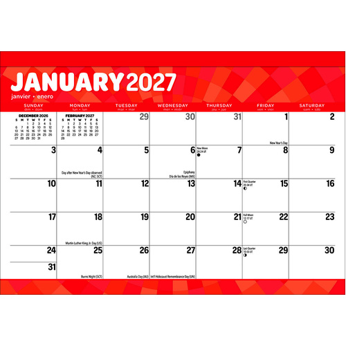 2027 Calendar Large Print Desk Pad, Browntrout BT09298