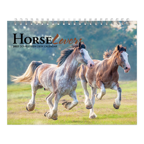 2027 Calendar Horse Lovers Double-View Desk Easel, Browntrout BT09397