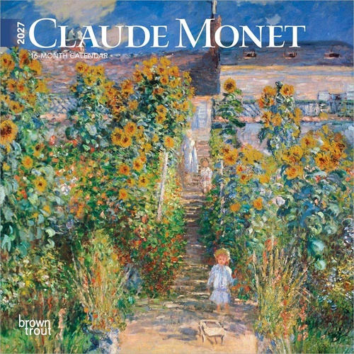 2027 16-Month Calendar Claude Monet Mini Wall, Browntrout BT09540