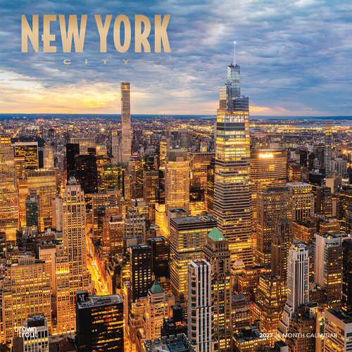 2027 16-Month Calendar New York City Square Wall, Browntrout BT11031