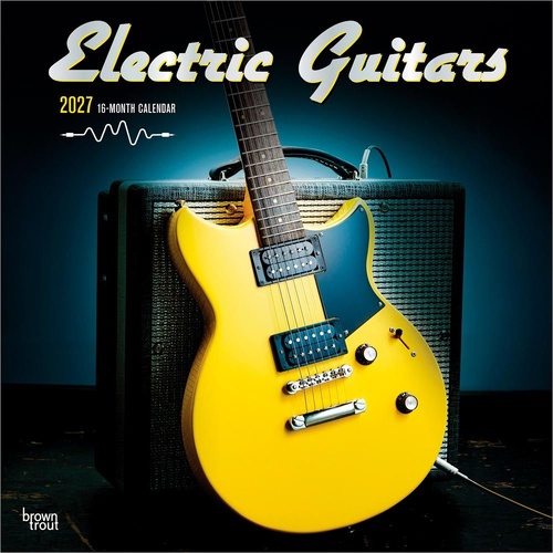 2027 16-Month Calendar Electric Guitars Square Wall, Browntrout BT11161