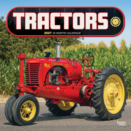 2027 16-Month Calendar Tractors Square Wall, Browntrout BT11277