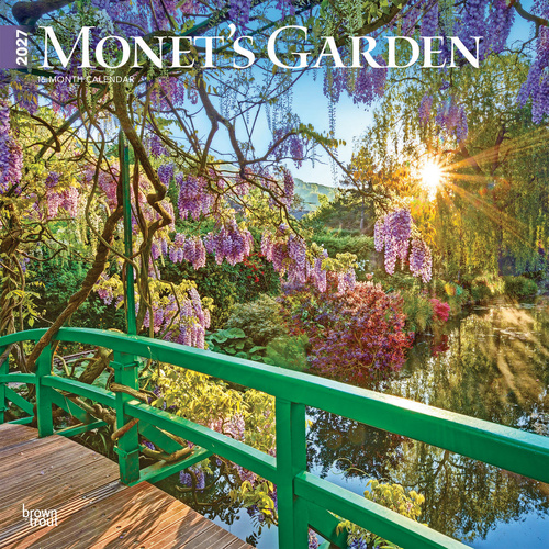2027 16-Month Calendar Monet's Garden Square Wall, Browntrout BT11321