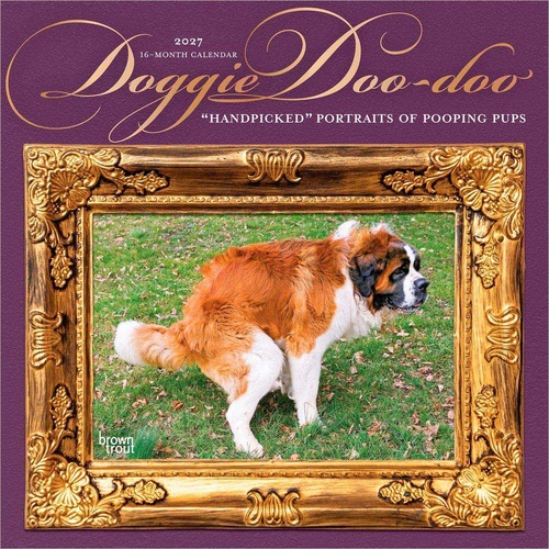 2027 16-Month Calendar Doggie Doo Doo Square Wall, Browntrout BT11390