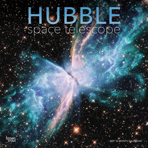 2027 16-Month Calendar Hubble Space Telescope Square Wall, Browntrout BT11550