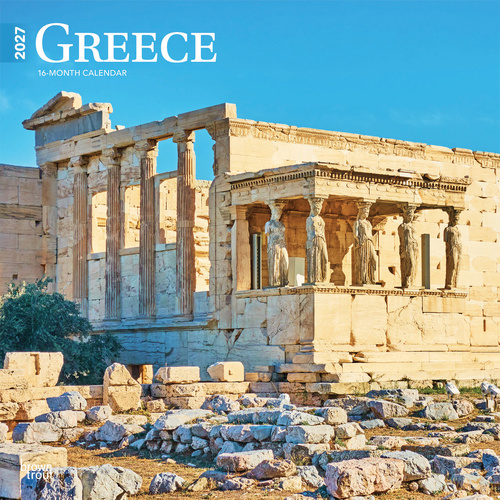 2027 16-Month Calendar Greece Square Wall, Browntrout BT11642
