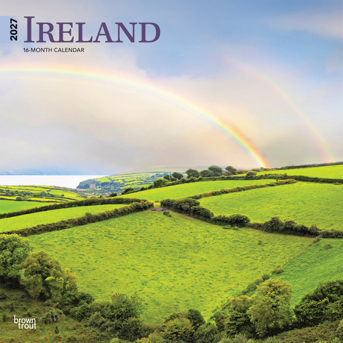 2027 16-Month Calendar Ireland Square Wall, Browntrout BT11659