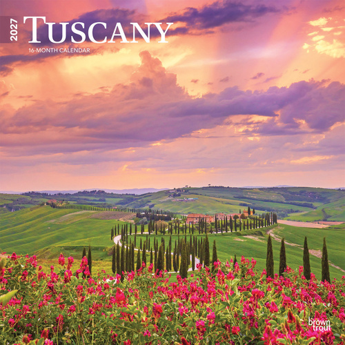 2027 16-Month Calendar Tuscany Square Wall, Browntrout BT11734