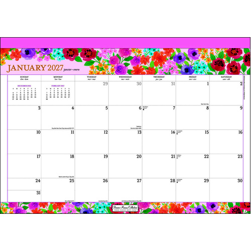 2027 Calendar Bonnie Marcus Desk Pad, Browntrout BT13035