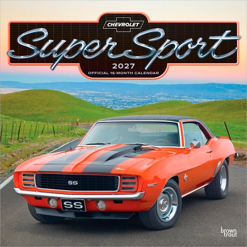 2027 16-Month Calendar Chevy Super Sport Square Wall, Browntrout BT13127