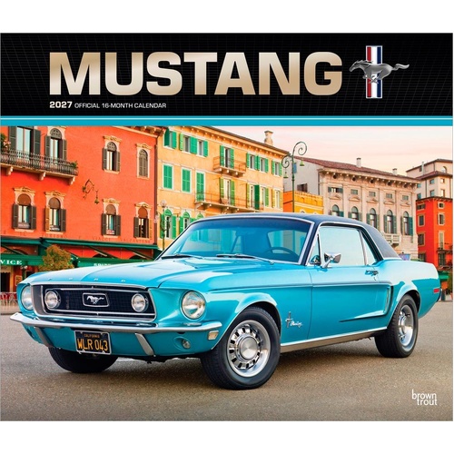2027 16-Month Calendar Ford Mustang Official Deluxe Wall, Browntrout BT13240