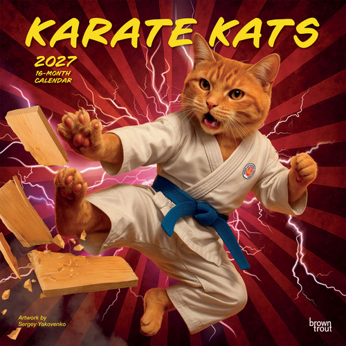 2027 16-Month Calendar Karate Kats Square Wall, Browntrout BT13295