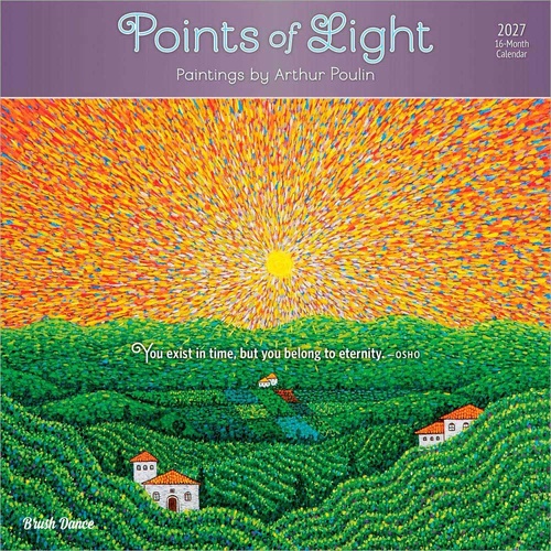 2027 16-Month Calendar Brush Dance Points of Light Square Wall, Browntrout BT13370