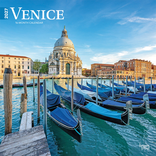 2027 16-Month Calendar Venice Square Wall, Browntrout BT14889