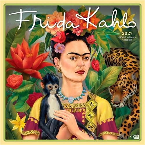 2027 16-Month Calendar Frida Kahlo Square Wall, Browntrout BT15336