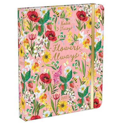 2027 Planner Katie Daisy Deluxe Calendar Monthly/Weekly, Amber Lotus AM06411