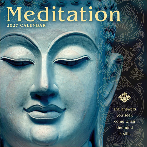 2027 Calendar Meditation Square Wall, Amber Lotus AM06442