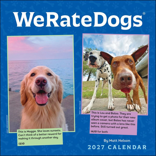 2027 Calendar WeRateDogs Square Wall, Andrews McMeel AM06893