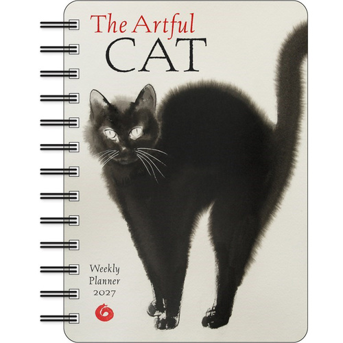 2027 Planner The Artful Cat Weekly Calendar, Amber Lotus AM07050