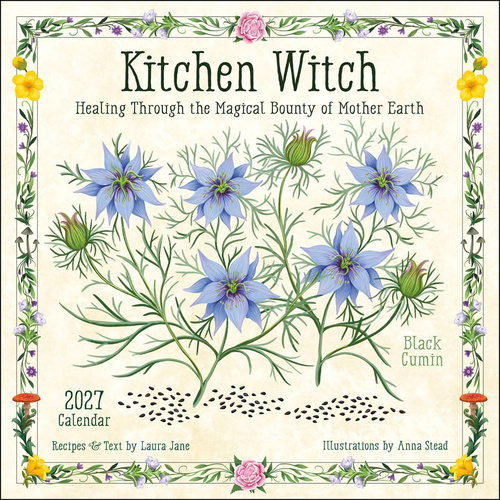 2027 Calendar Kitchen Witch Square Wall, Amber Lotus AM07579