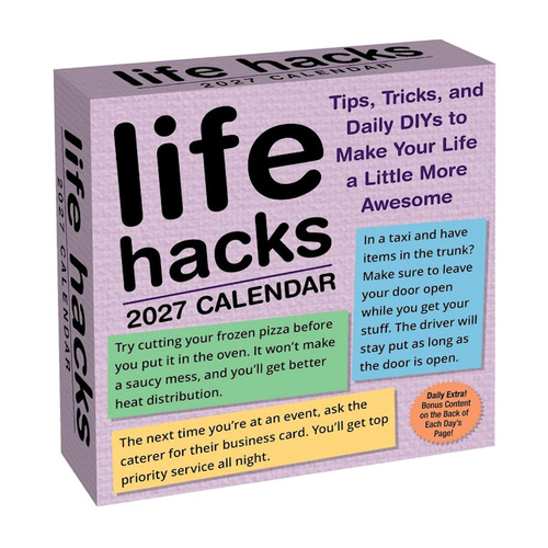2027 Calendar Life Hacks Day-to-Day Boxed, Andrews McMeel AM07708