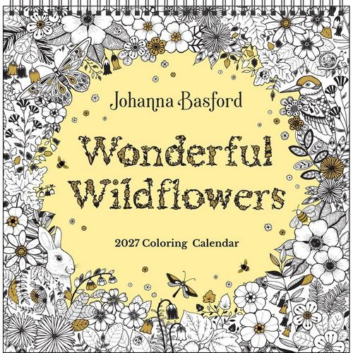 2027 Calendar Johanna Basford Coloring Square Wall, Andrews McMeel AM07845
