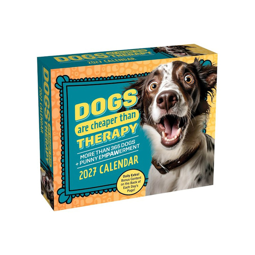 2027 Calendar Dogs Are Cheaper Than Therapy Day-to-Day Boxed, Andrews McMeel AM10142
