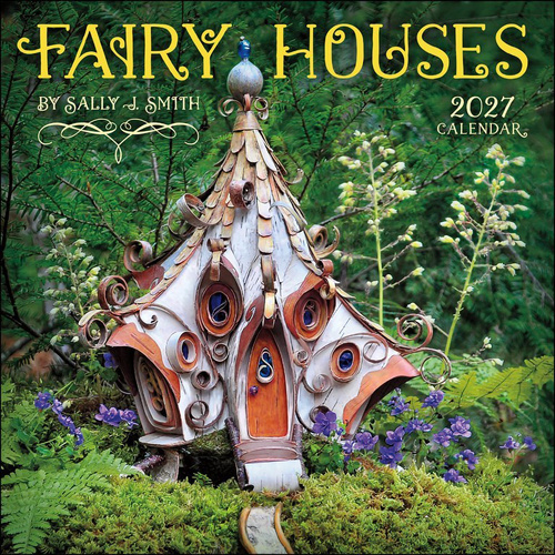 2027 Calendar Fairy Houses Square Wall, Amber Lotus AM10425