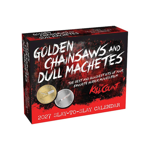 2027 Calendar Golden Chainsaws and Dull Machetes Day-to-Day Boxed, Andrews McMeel AM11279