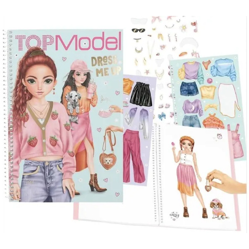 TOPModel Dress Me Up Sticker Book with 7 Sticker Sheets Fashion Activity, 13486