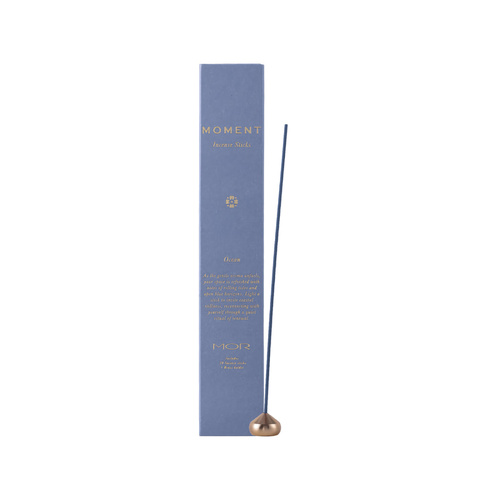 MOR Moment Ocean Incense Sticks, 30 Sticks with Brass Holder, Luxury Home Fragrance MMTIS02